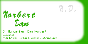 norbert dan business card